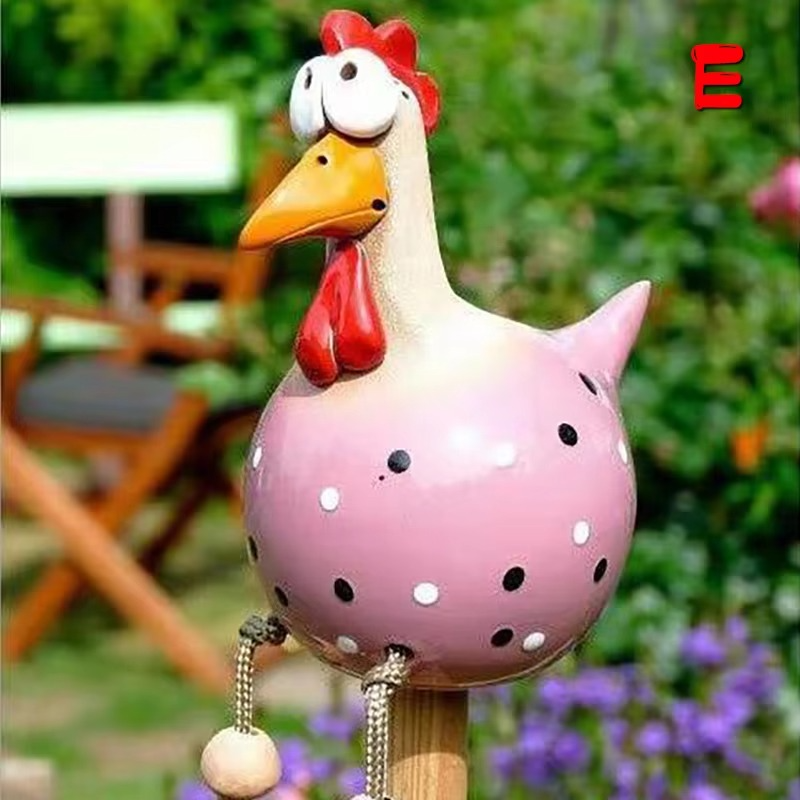 Quirky Outdoor Resin Chicken Yard Decoration