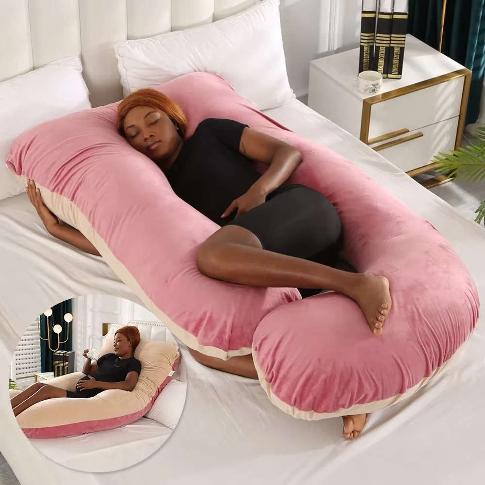 Contoured Full Body Pillow for Side Sleeping Support