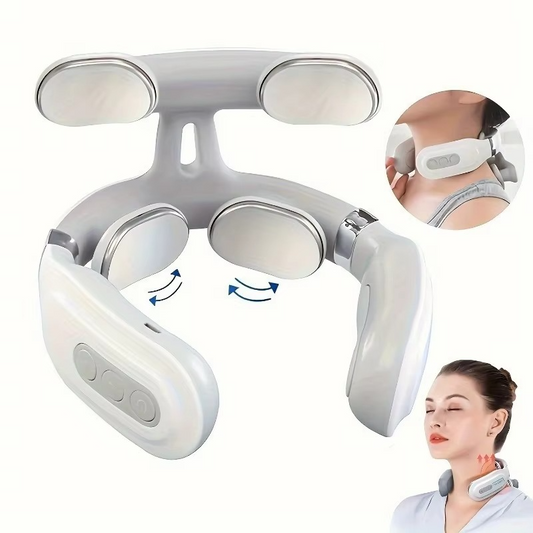 Portable Heated Neck Massager, Rechargeable USB - Hehif