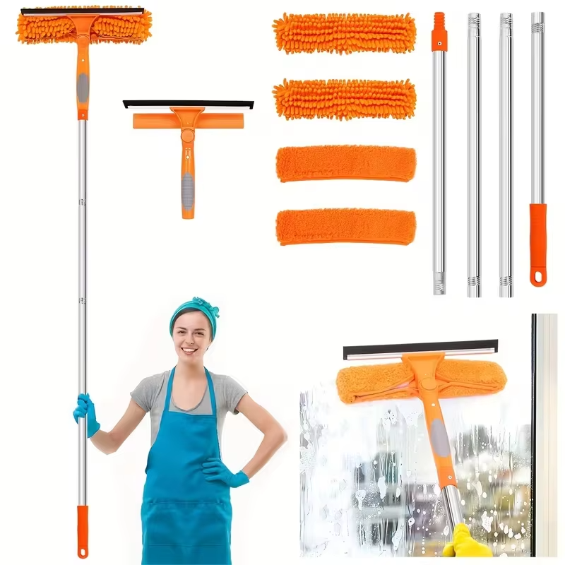 Adjustable Window Cleaner with Extendable Handle Kit