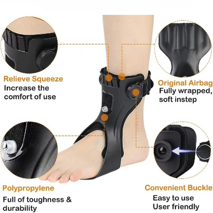 Comfortable Ankle Support Wrap with Inflatable Cushion