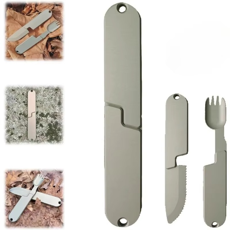 Portable Travel Cutlery Kit with Knife and Fork
