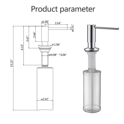 Automatic Pump Kitchen Soap Dispenser 17oz Liquid Soap Container