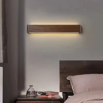 Rustic Wood LED Wall Lamp for Home Decor