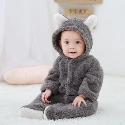 Soft Plush Baby Winter Onesie Animal Design