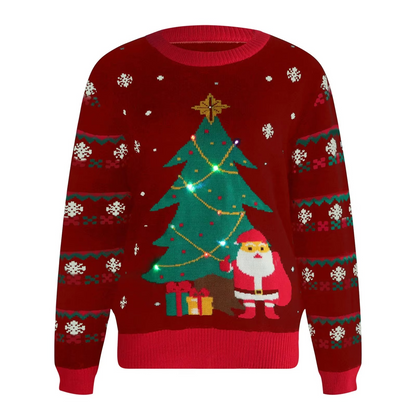 Fun Festive Holiday Lights Sweater - Hehif