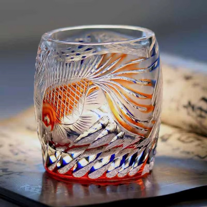 Luxury Cut Crystal Fish Wine Glass
