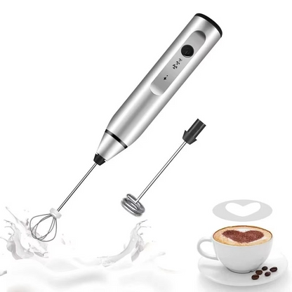 Compact Electric Milk Frother and Coffee Whisk Blender
