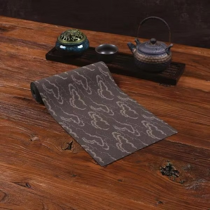 Elegant Waterproof Table Runner Green Leaf Tea Table Mat