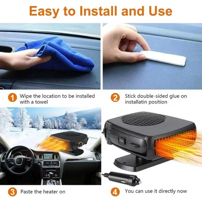Compact 2-in-1 Car Heater and Fan