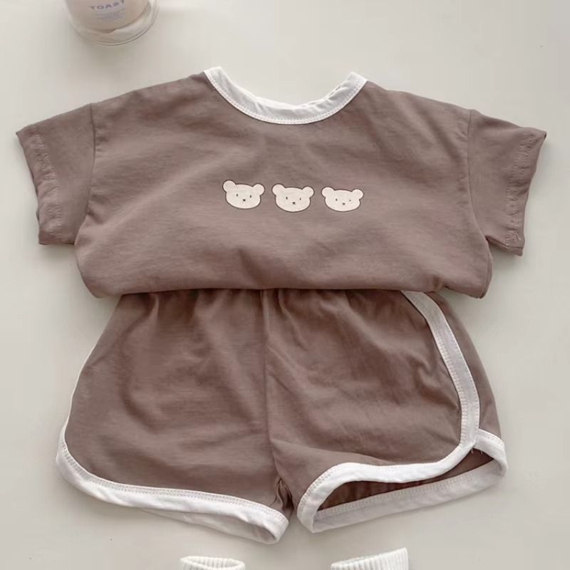 Soft Baby Summer Clothing Set, Breathable Top and Shorts