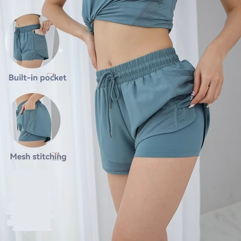 Women's Athletic Fitness Running Shorts with Elastic Waist