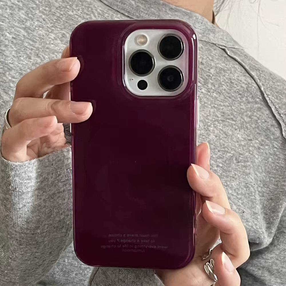 Purple Wireless Charging Phone Case for iPhone - Slim Cover