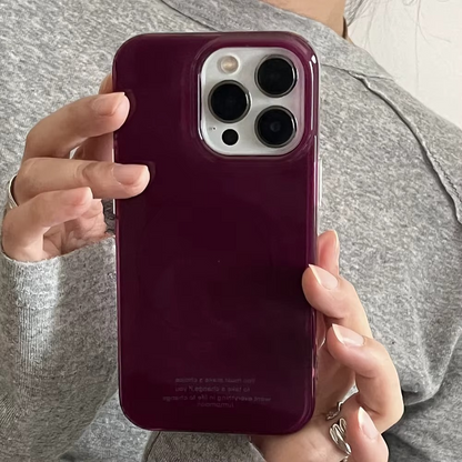 Purple Wireless Charging Phone Case for iPhone - Slim Cover