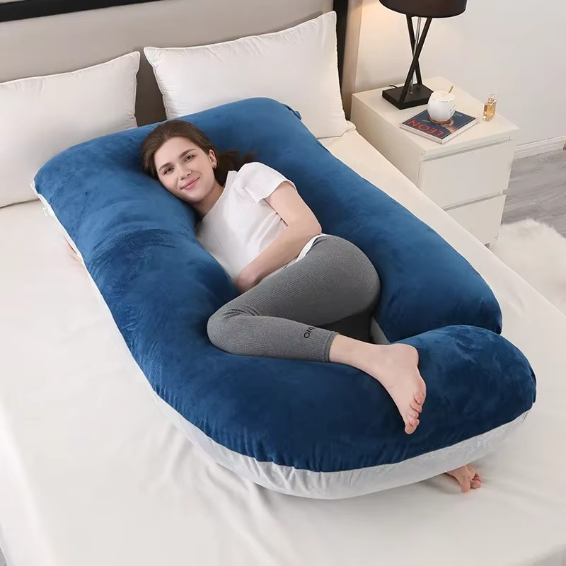 Contoured Full Body Pillow for Side Sleeping Support