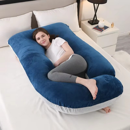 Contoured Full Body Pillow for Side Sleeping Support