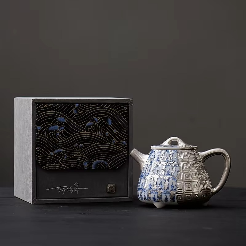 Luxurious Gold Buddha Ceramic Teapot