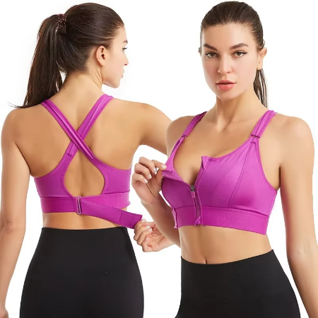 Comfortable Wireless Push Up Sports Bra with Extra Support - Hehif