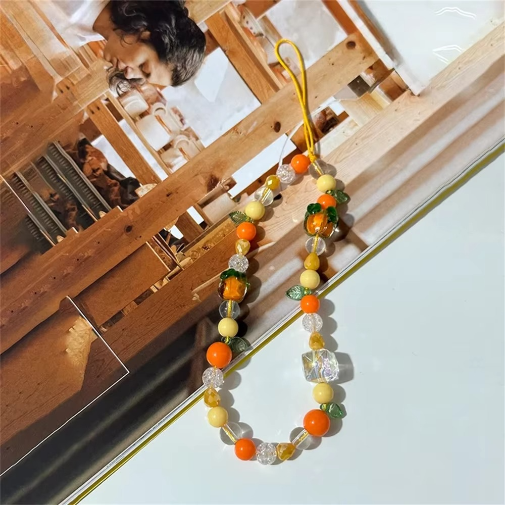Colorful Fruit Beaded Phone Charm Accessories - Hehif