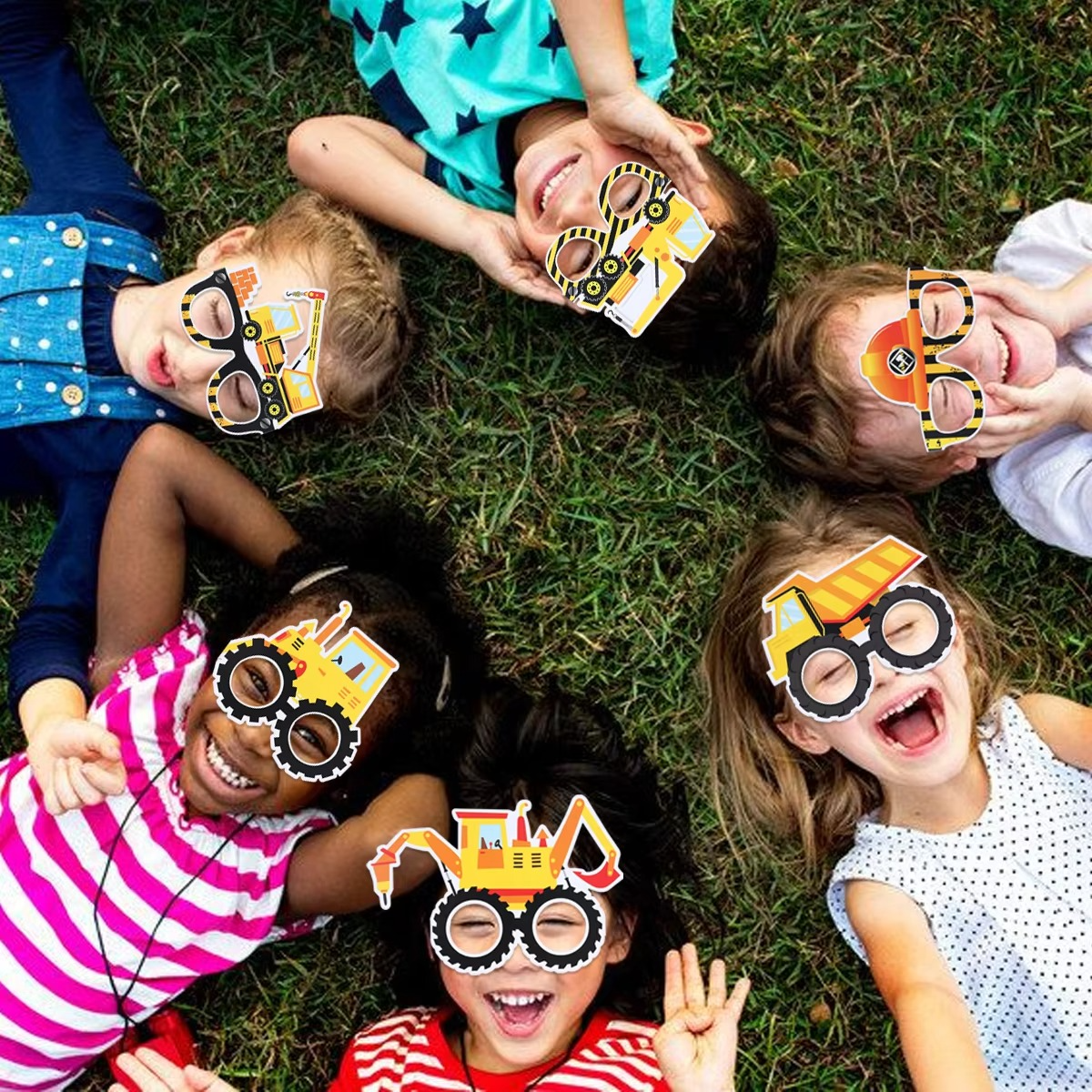 Fun Building Theme Party Glasses 6 Pack