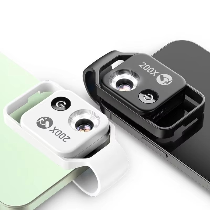 High Power 200X Phone Microscope Lens with Clip - Hehif