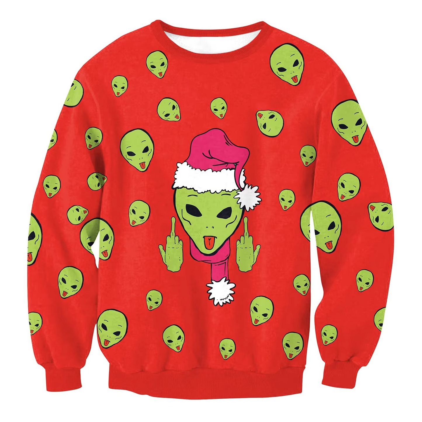Comfy Oversized Funny Xmas Sweater Relaxed Fit Knit