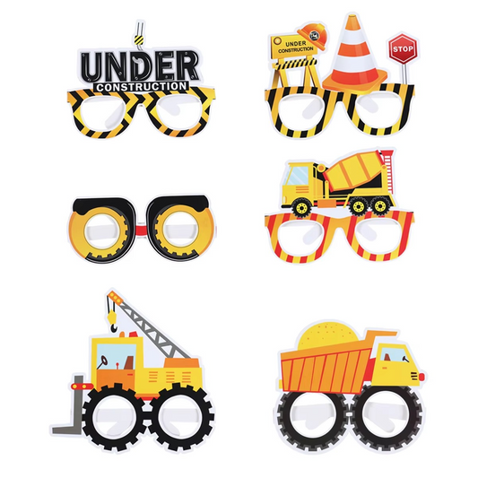 Fun Building Theme Party Glasses 6 Pack - Hehif