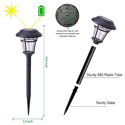 Bright Outdoor Solar Powered Garden Path Lights