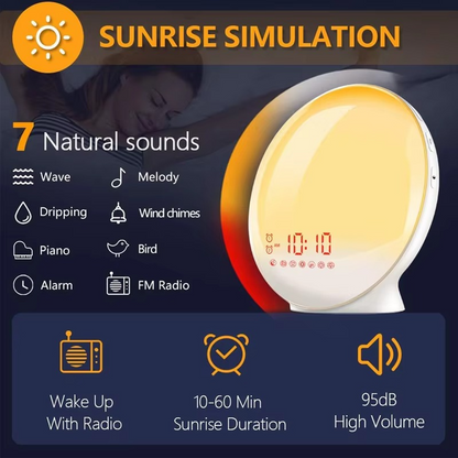 Smart Wake Up Clock with Nightlight & FM Radio