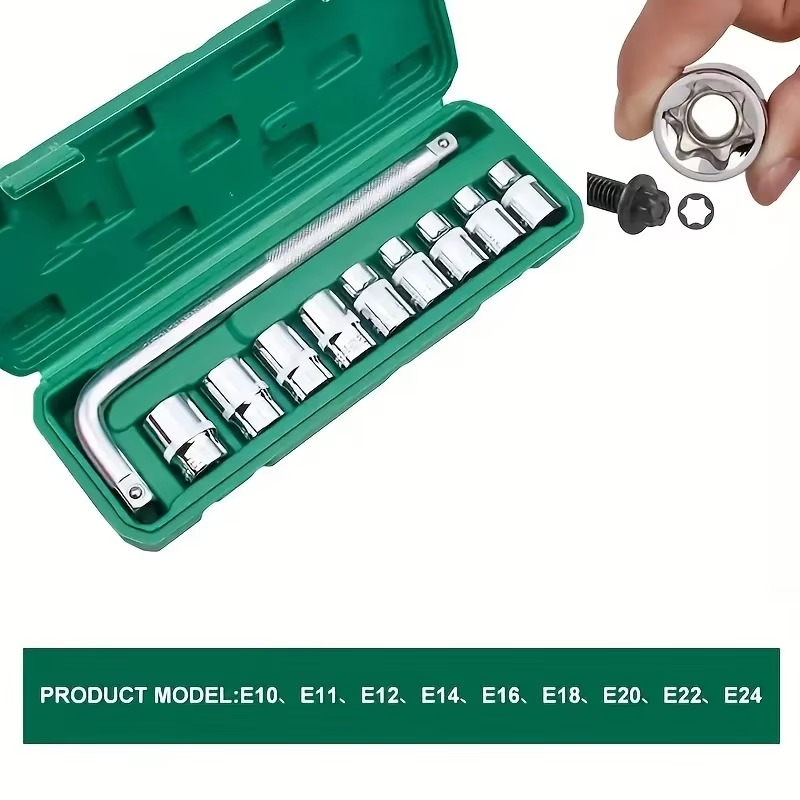 Complete Auto Tool Kit with Sockets and Wrench Set