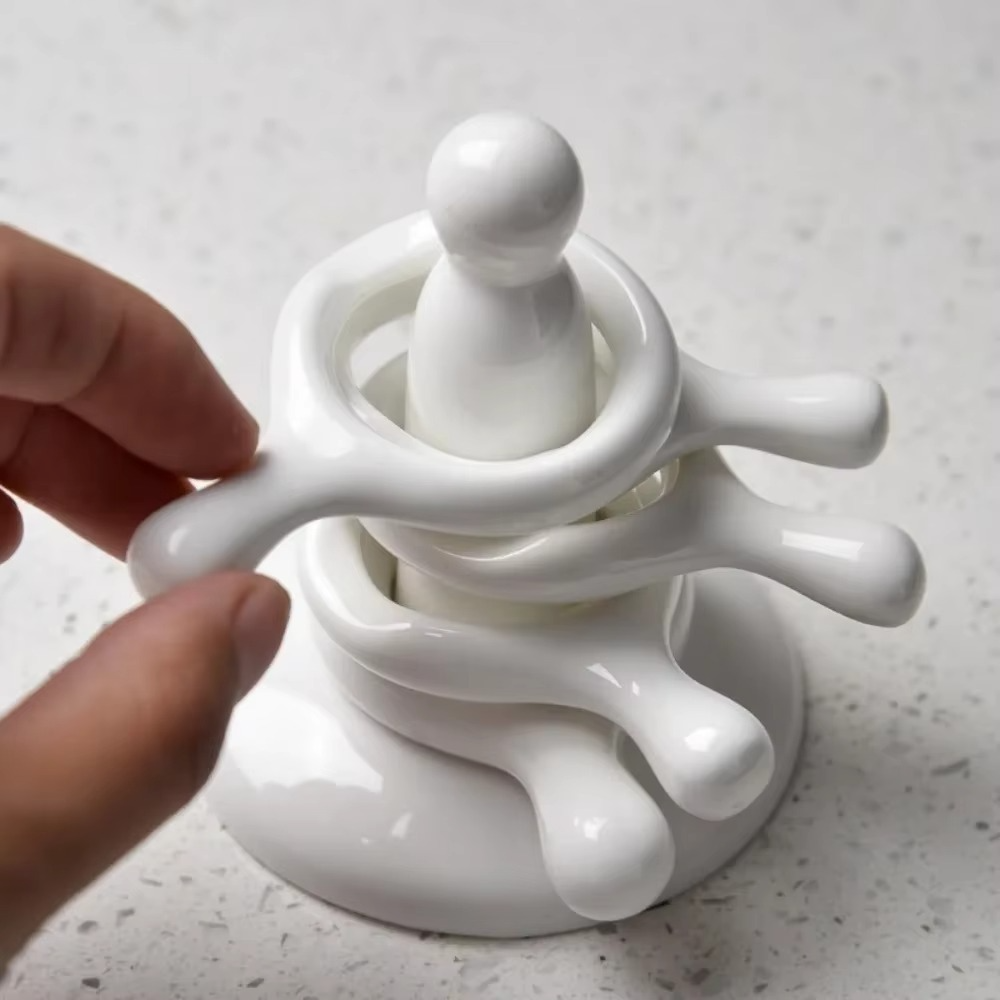 Stylish Ceramic Chopstick Spoon Rest Holder Set