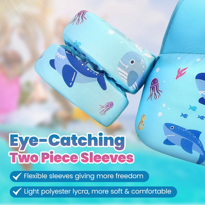 Childrens Swim Vest with Floaties and Safety Whistle