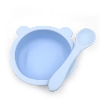 Easy Grip Baby Food Bowl and Spoon Set
