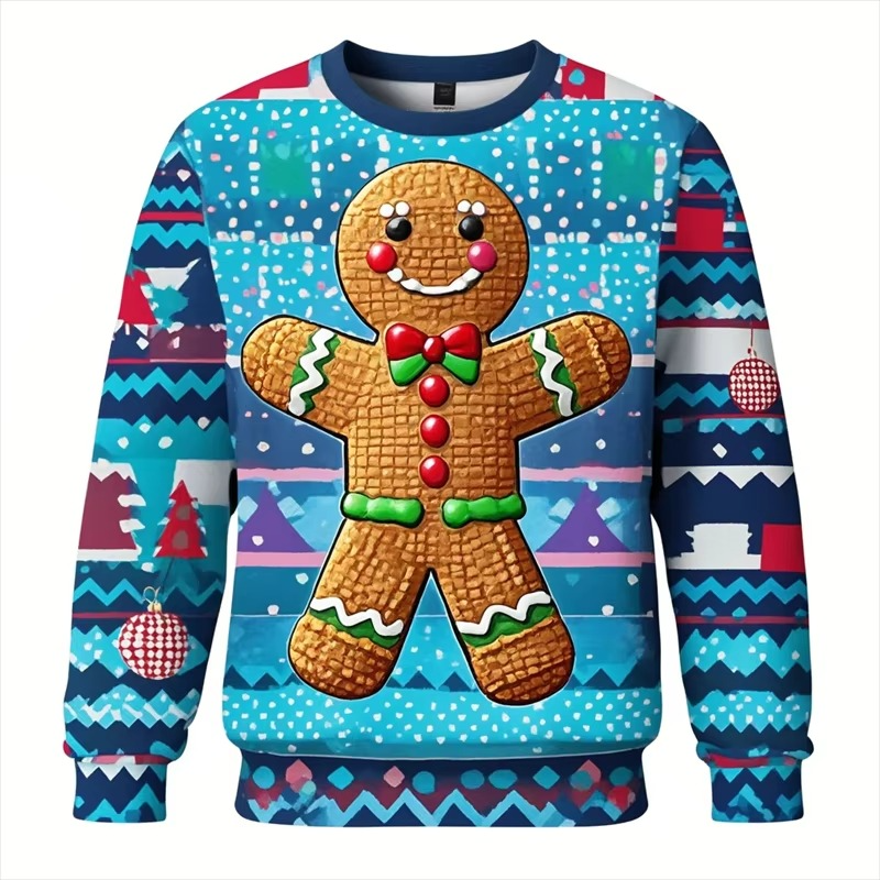 Funny Xmas 3D Graphic Sweatshirt for Men