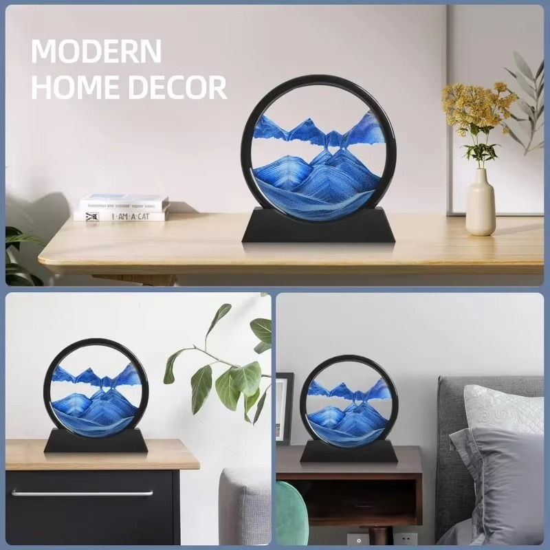 Colorful Ocean Hourglass Sand Art Decor