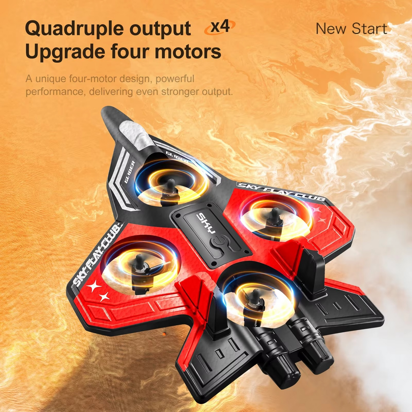 RC Foam Glider Plane with LED Lights