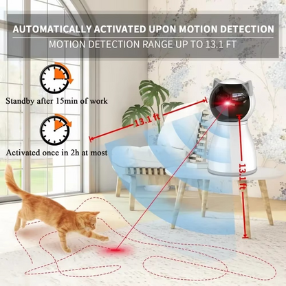 Automatic Laser Pointer Toy for Indoor Cats Play