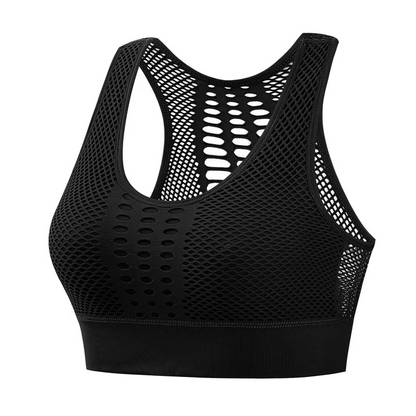 Moisture Wicking Fitness Tank Top with Built-In Bra