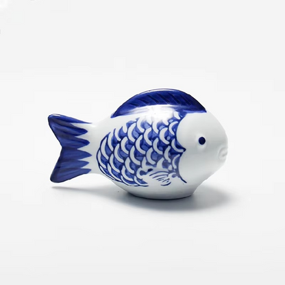 Colorful Ceramic Swimming Fish Figurine Decoration