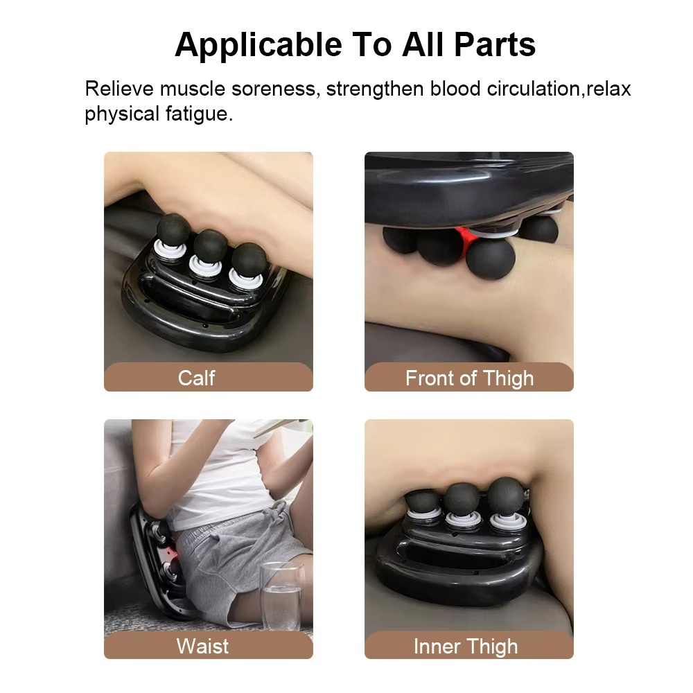 Cordless Muscle Relief Massage Gun with 6 Interchangeable Tips