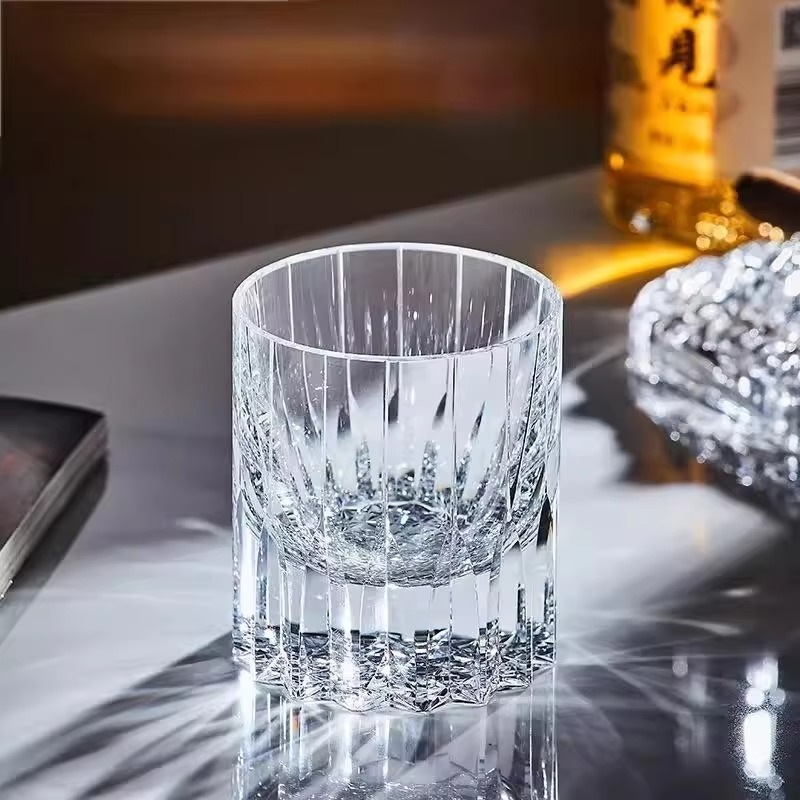 Luxury Cut Crystal Starburst Whiskey Glass