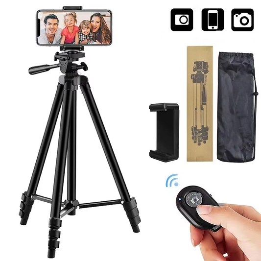Compact Portable Phone Tripod with Wireless Remote Control - Hehif