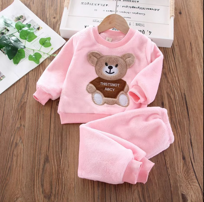 Soft Baby Winter Clothes Set, Warm Hoodie and Leggings