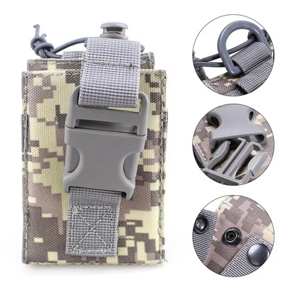 Durable MOLLE Radio Pouch Walkie Talkie Waist Bag