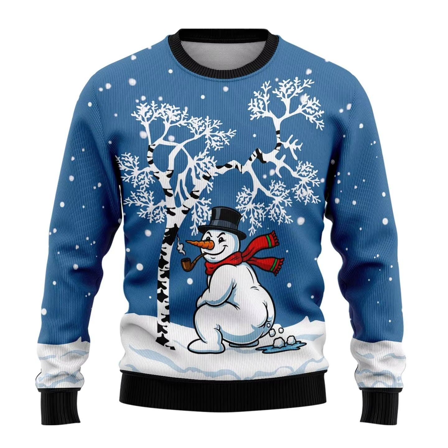 Humorous Beer Xmas Sweater Long Sleeve Funny Print