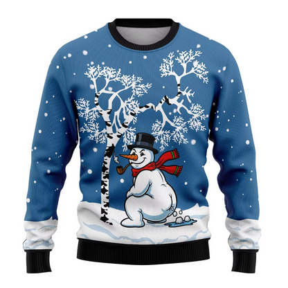 Humorous Beer Xmas Sweater Long Sleeve Funny Print