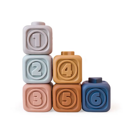 Soft Baby Stacking Blocks Teething Toy Set - Hehif