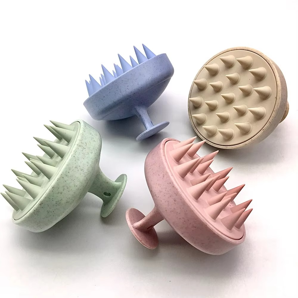 Gentle Hair Scalp Massager Shampoo Brush with Flexible Bristles