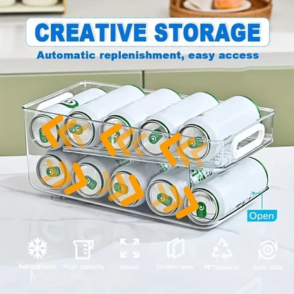 Space Saving Fridge Can Storage Organizer