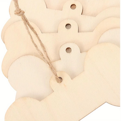 Custom Wooden Pet ID Tags - 10, 20, 30 Pack